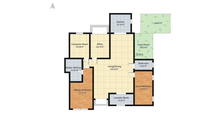 Three Bedroom Large Floor Plan floor plan 167.45