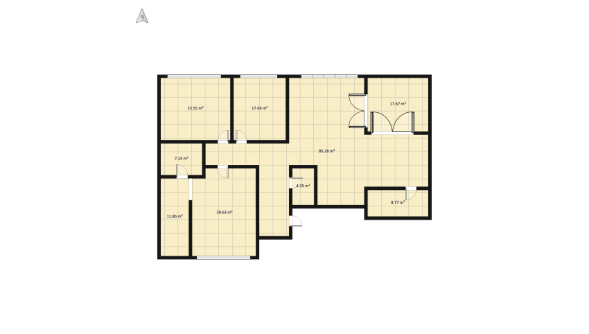 apartment A floor plan 228.7