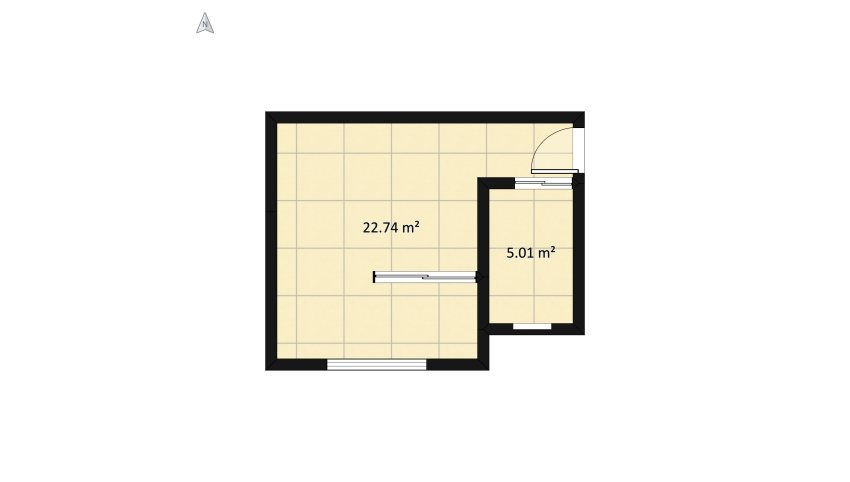 Kitnet 10 - Cyan floor plan 32.19