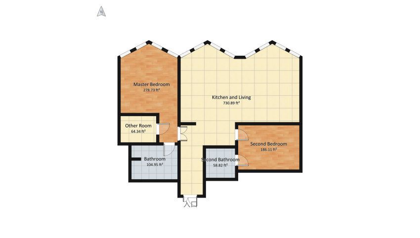 Remake of another apartment I did floor plan 146.76