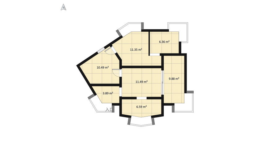 Shop and Residence floor plan 211.04