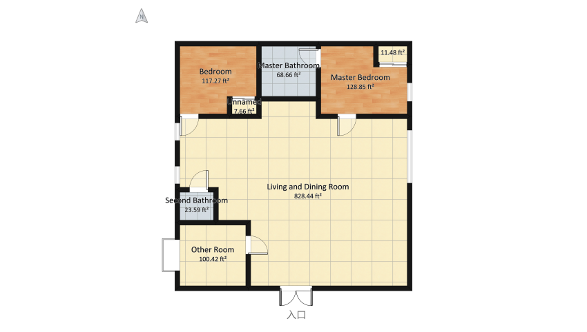 Project 3 Dream Home floor plan 132.54
