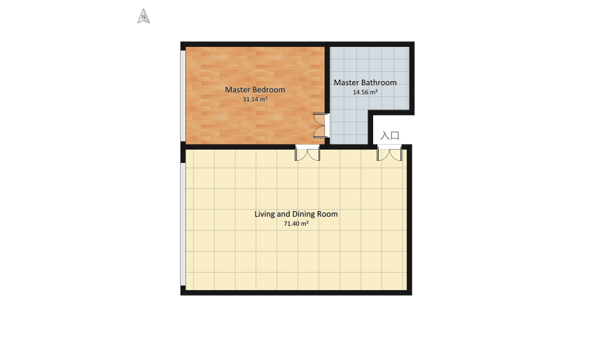 Room 1- Classic Black and White floor plan 126.2
