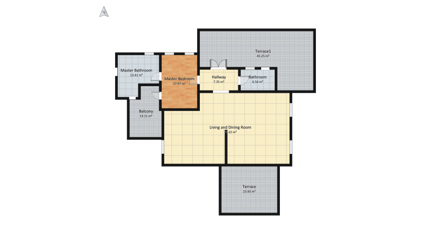 Mostly black and white floor plan 394.92