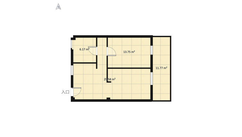 Appartamento Romano floor plan 68.07