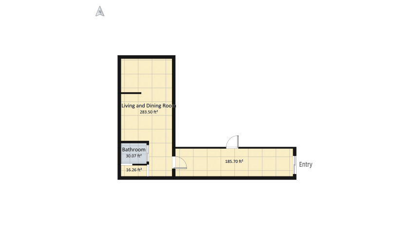 small apartment with rooftop  floor plan 88.7