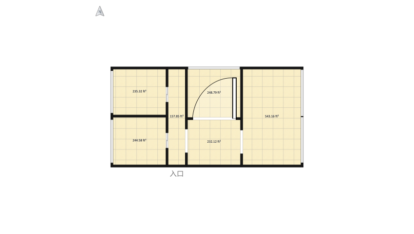 appartement style loft floor plan 169.92