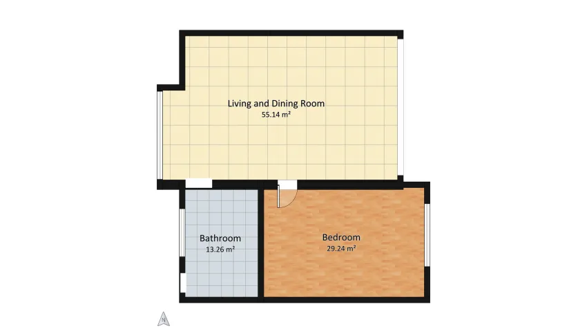 Small House - Japanese inspired  floor plan 97.64