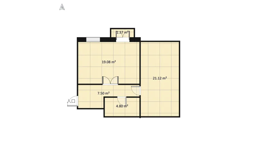 Кухня-гостиная floor plan 58.35