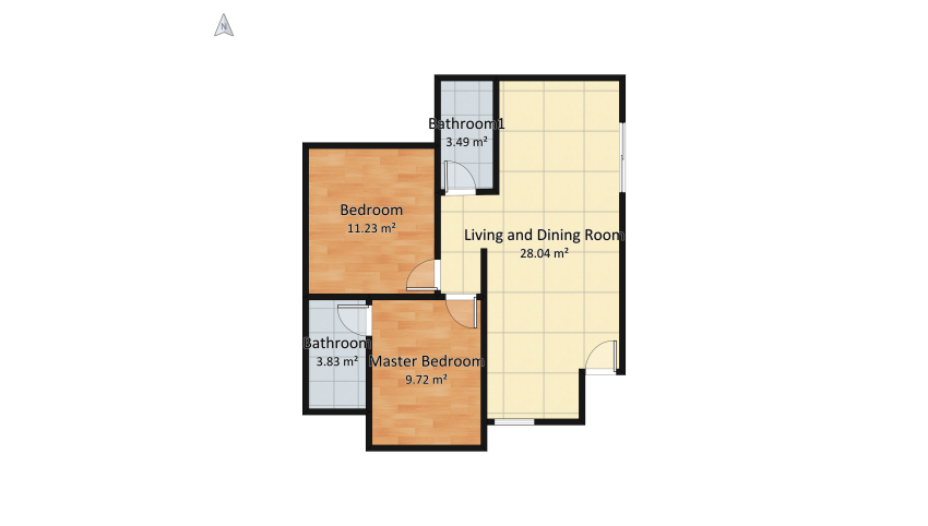 Simples House floor plan 61.69