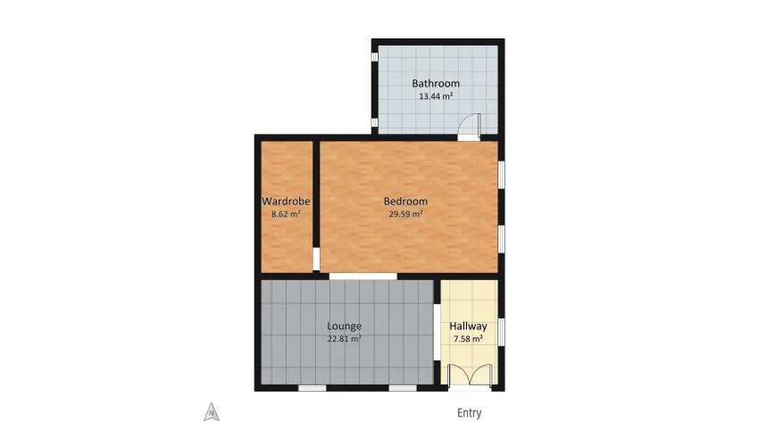 Gryffindor Suite floor plan 98.9