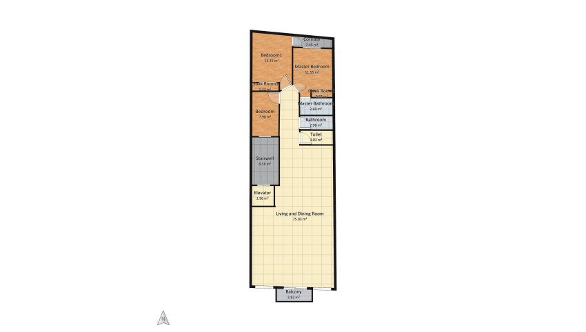 Ferdosi-3Room-New1 floor plan 136.45
