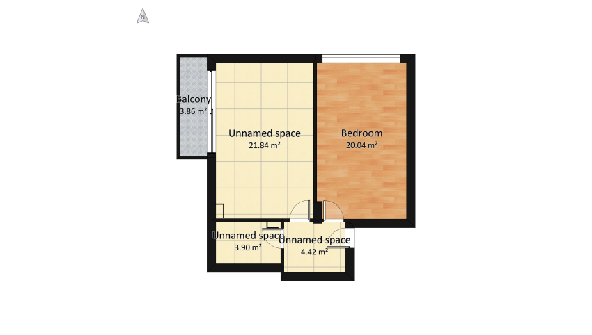 Flat Anastacia floor plan 61.83
