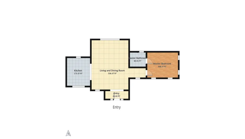 Small Modern House floor plan 95.37