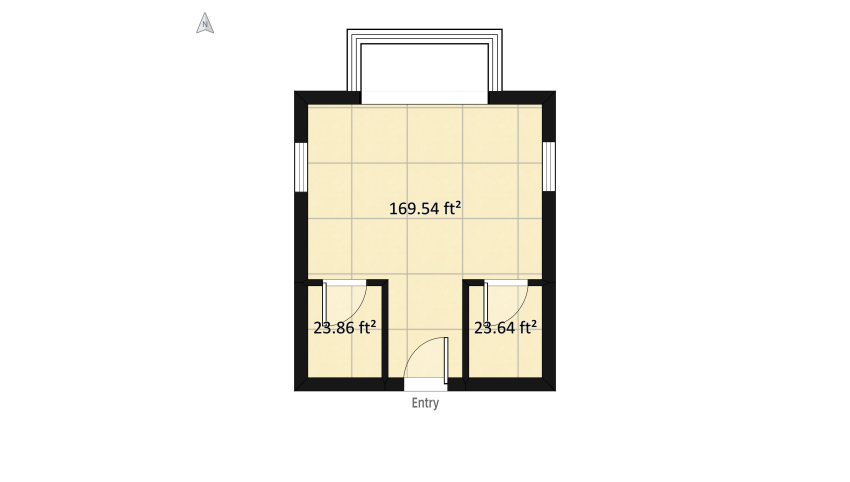 Bright Bedroom floor plan 23.13