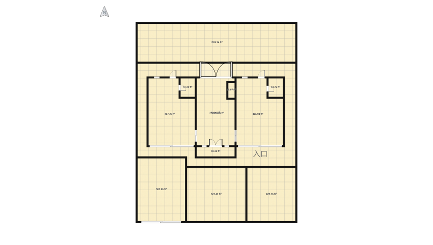 Modern Duplex House floor plan 704.39
