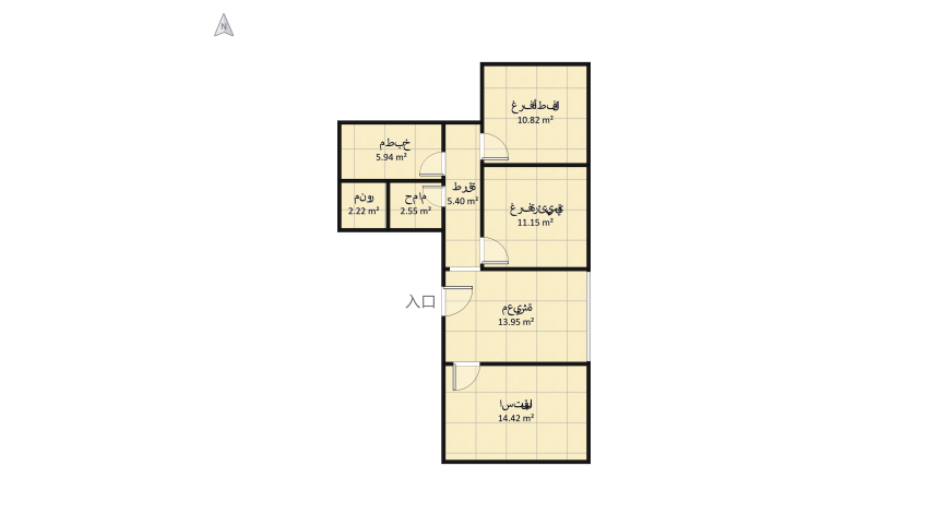 My apartment floor plan 72.06
