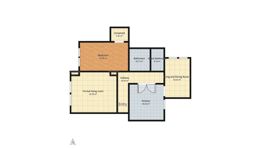 The FRENCH apartment  floor plan 170.63