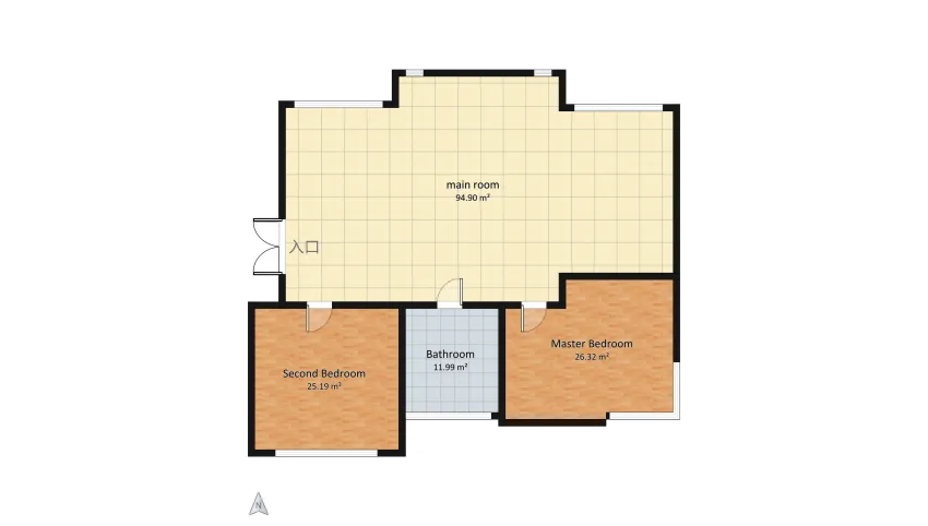 Japandi style house floor plan 158.4