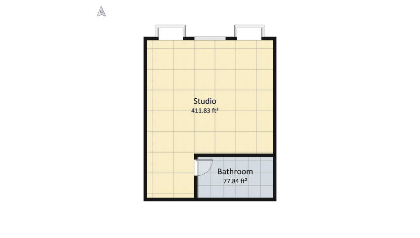 Studio floor plan 48.49