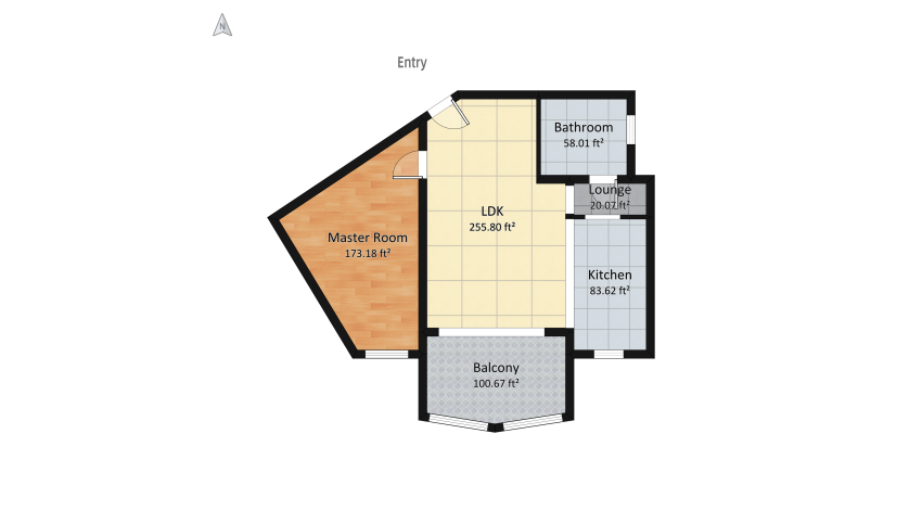 Mini appartement floor plan 70.5