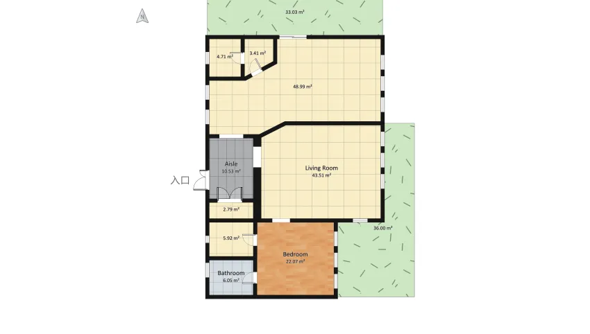 Art Deco Style Flat floor plan 201.86