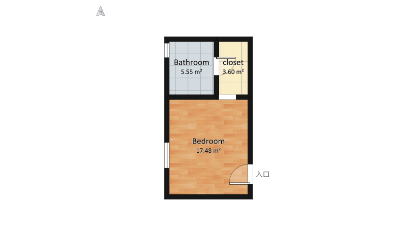 Bedroom interior  floor plan 30.92