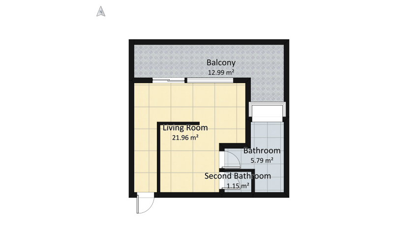 one bedroom floor plan 49.36