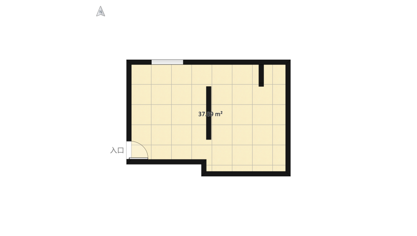 Quarto integrado com banheiro e closet. floor plan 41.31