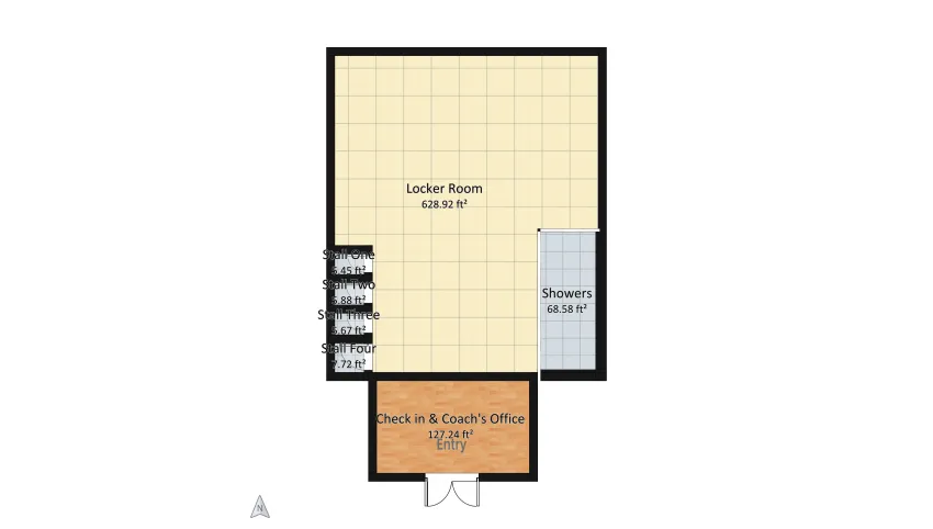 Locker Room floor plan 78.92