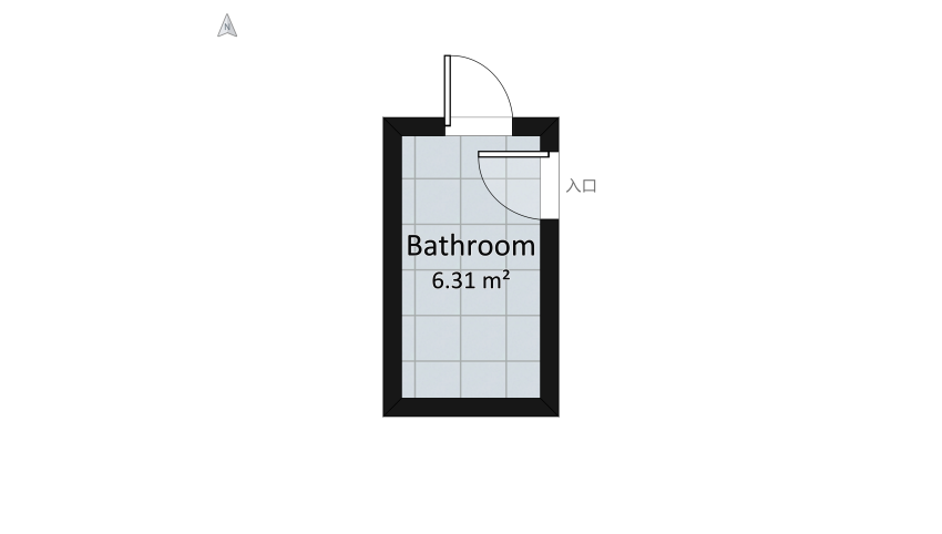 Salle de bain - moderne floor plan 7.66