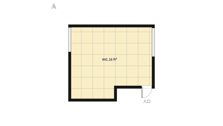 A kids' bedroom floor plan 44.27