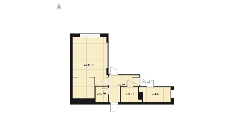 2ка floor plan 53.35