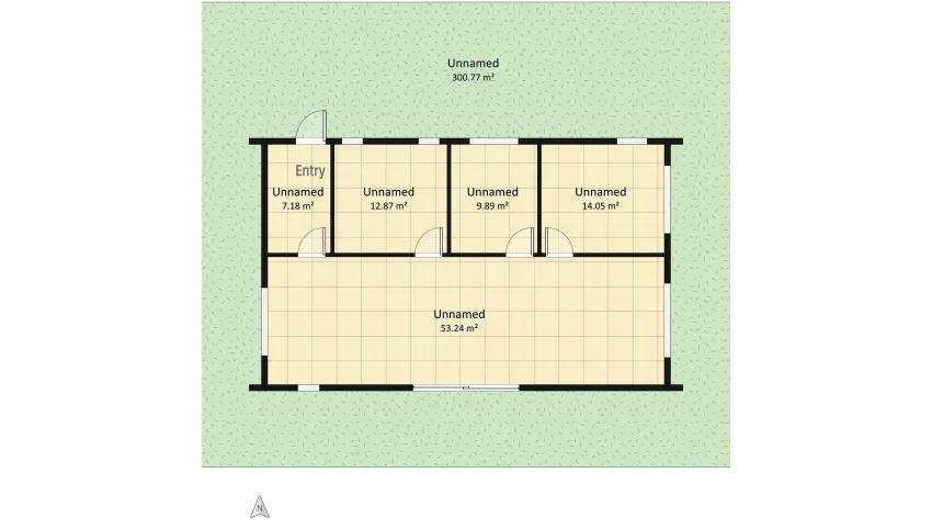 Ekowhai - 2 Bedroom Pitched Roof floor plan 398.02