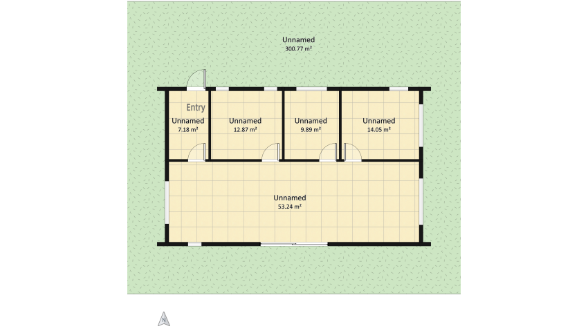 Ekowhai - 2 Bedroom Pitched Roof floor plan 398.02