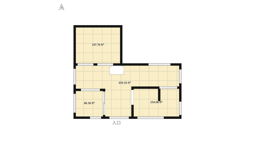 Little luxury maisonette appartment floor plan 123.46