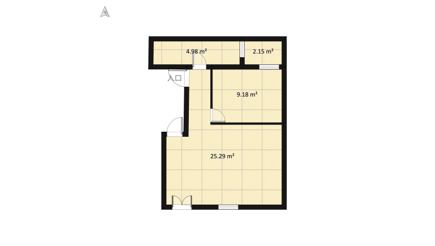 Appartmento 1 floor plan 47.43
