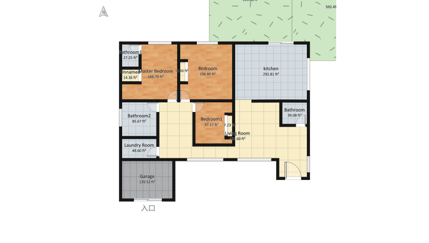 1 floor house floor plan 272.28