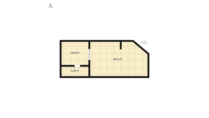 Copy of Small classic hotel room floor plan 59.69