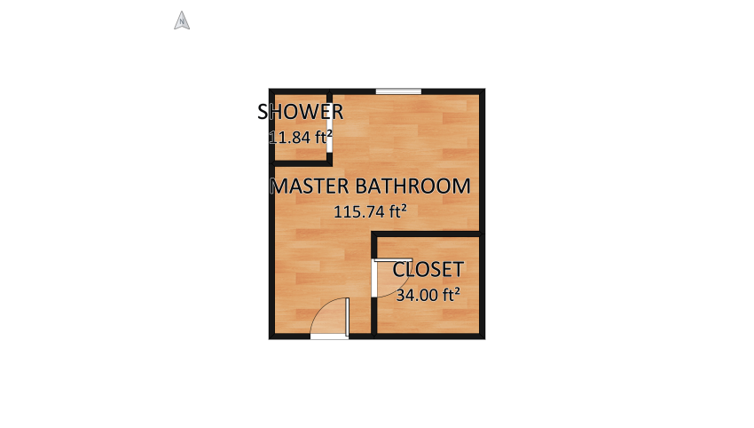 MASTER BATHROOM floor plan 16.43
