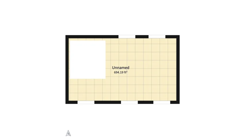 chambre avec salon en contrebas floor plan 64.5