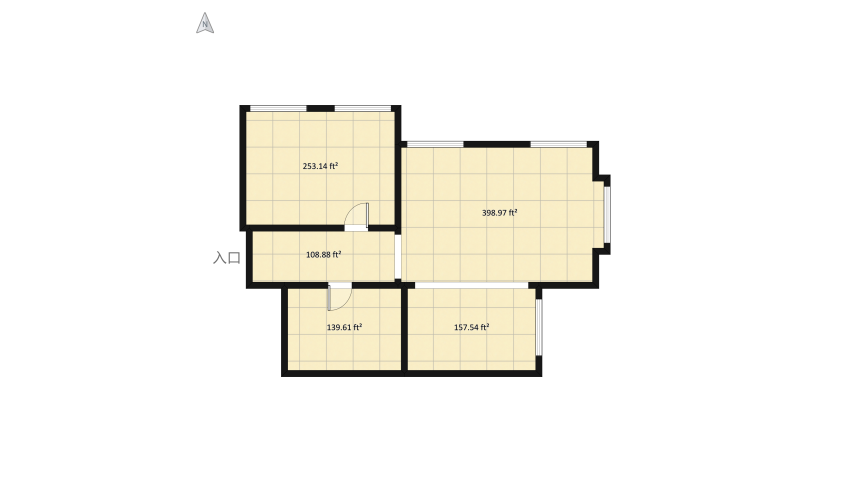 Boho Apartment floor plan 109.34