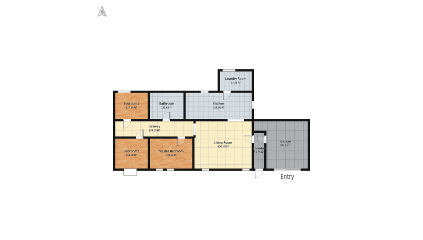 Modern House floor plan 196.8