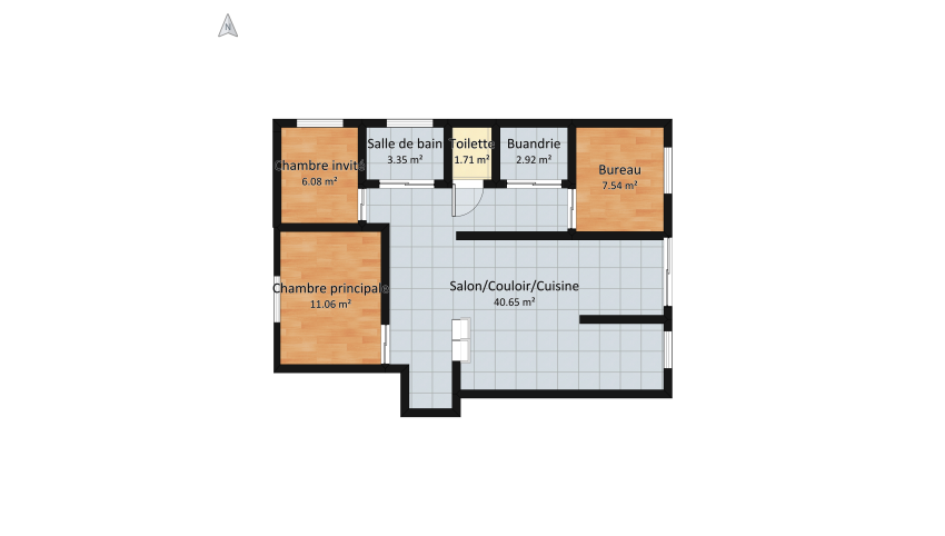 Mon appartement floor plan 85.48