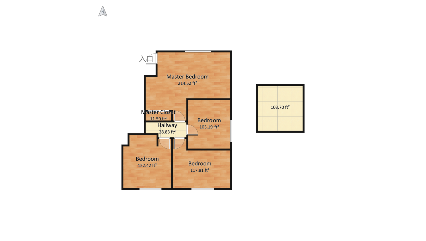 2nd Floor Bedrooms floor plan 59.97