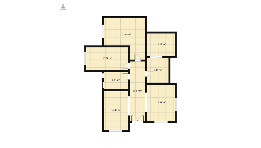 134 Sqm  floor plan 134.45