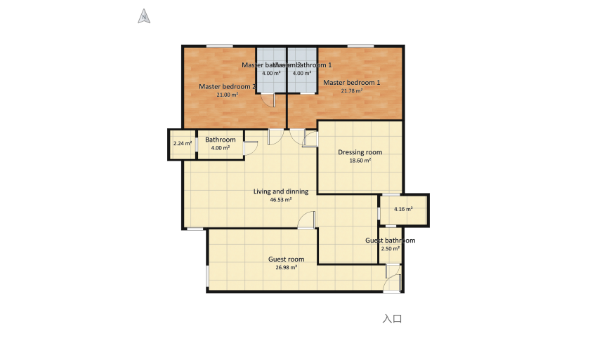 Modern house floor plan 166.04