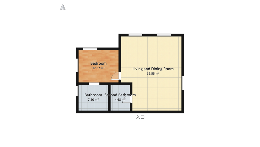 Mini piso estudiante floor plan 71.17