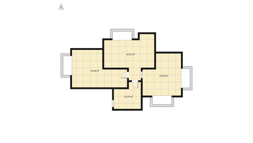 small and confortable floor plan 115.08