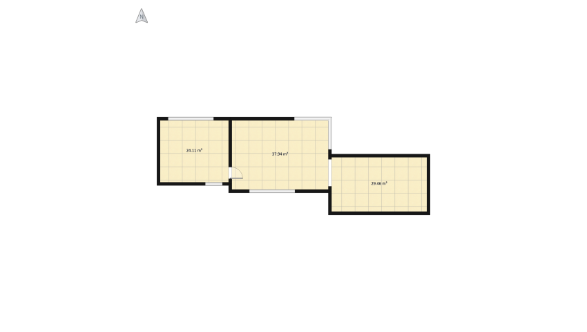 Modern room floor plan 99.75